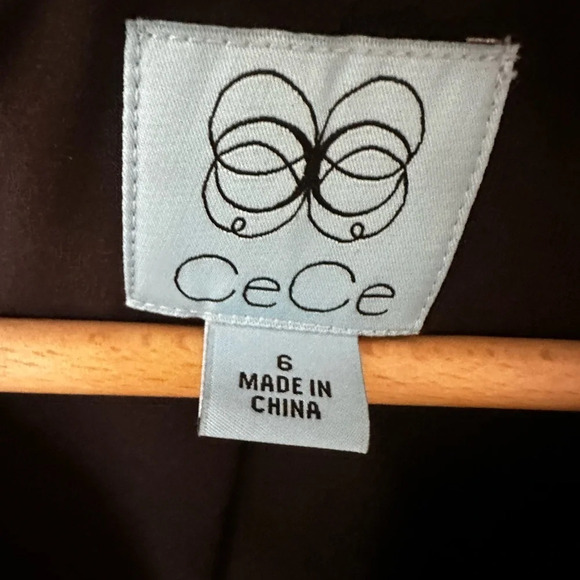 NWT-CeCe Black and Pink Long Sleeve Grid Tweed Frayed Blazer/Jacket Size‎ 6 - Picture 5 of 10